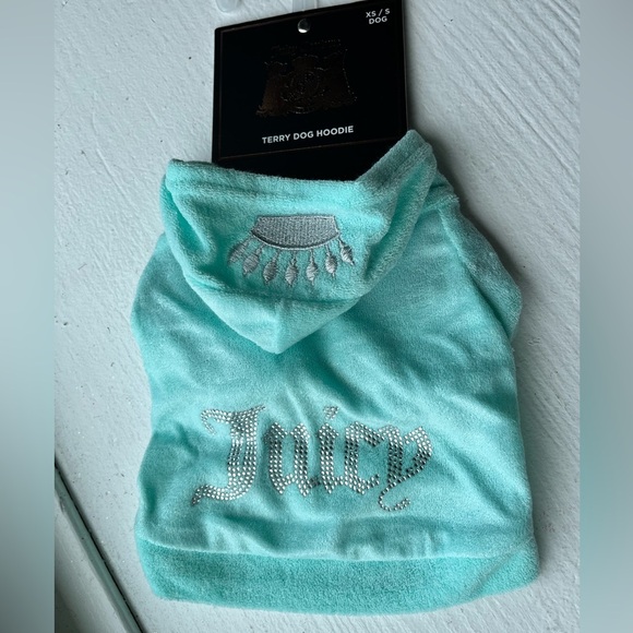 Juicy Couture Other - Juicy couture teal blue green dog hoodie​